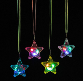 Light up star necklaces